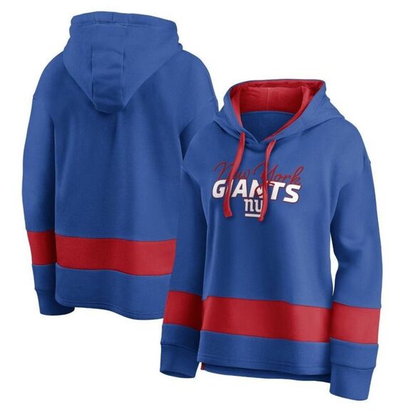 NFL New York Giants Women's Halftime Adjustment Long Sleeve Fleece Hooded S - Picture 1 of 3